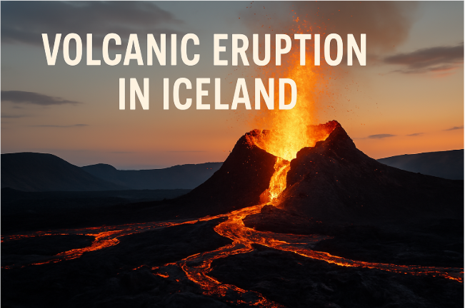 ثوران بركاني في آيسلندا: مشهد ناري أسر أنظار العالم